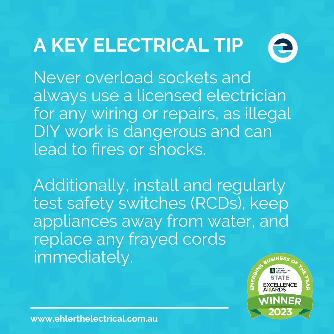Ehlerth - Electrical safety starts with you! Use licensed electricians ...