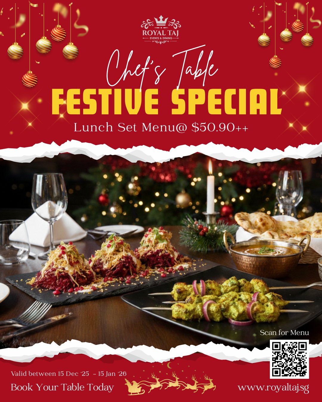 ROYAL - Celebrate the season with Chef’s Table – Festive Special Menu ...