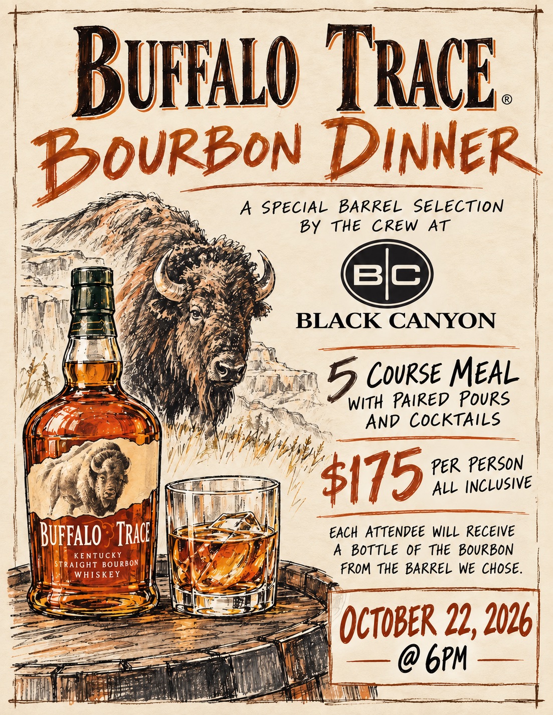 Buffalo Trace Bourbon Dinner