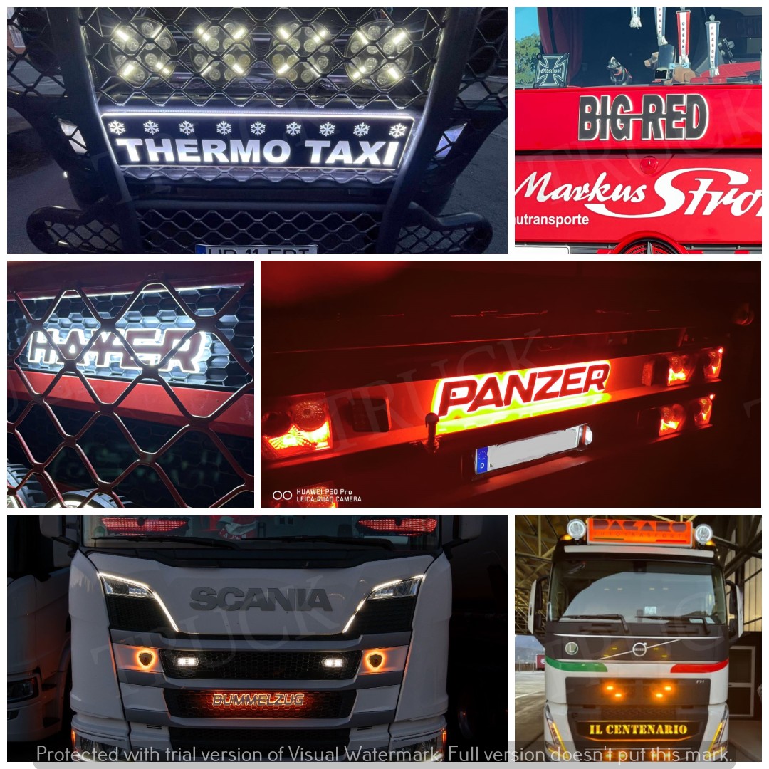 24/7 AUTO 8x LED Position & Indicator Lights – 12/24V – For Truck Chassis Mercedes, MAN, Volvo – Orange/Yellow