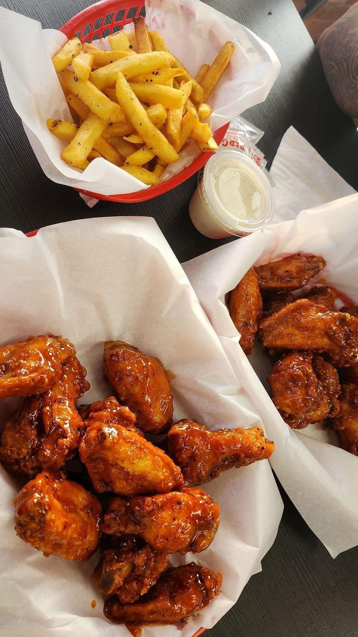 We will be open for lunch time 🔥‼️ $1 Wings - also lil sneak