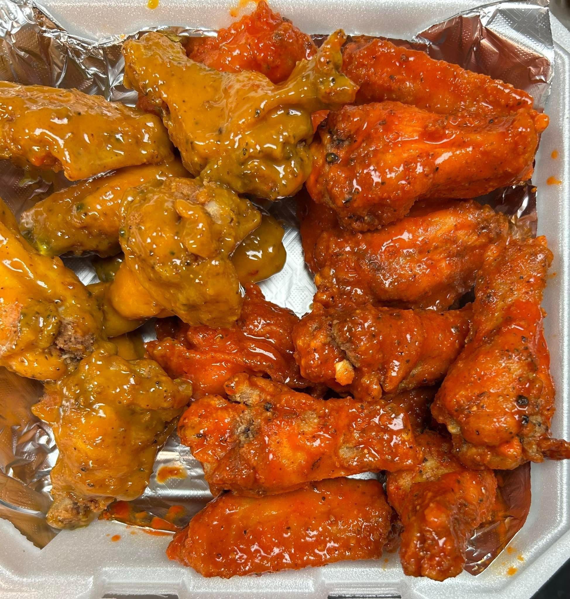 We will be open for lunch time 🔥‼️ $1 Wings - also lil sneak