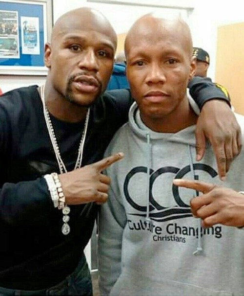 Floyd Mayweather, Jr. with friend and rival Zab Judah.