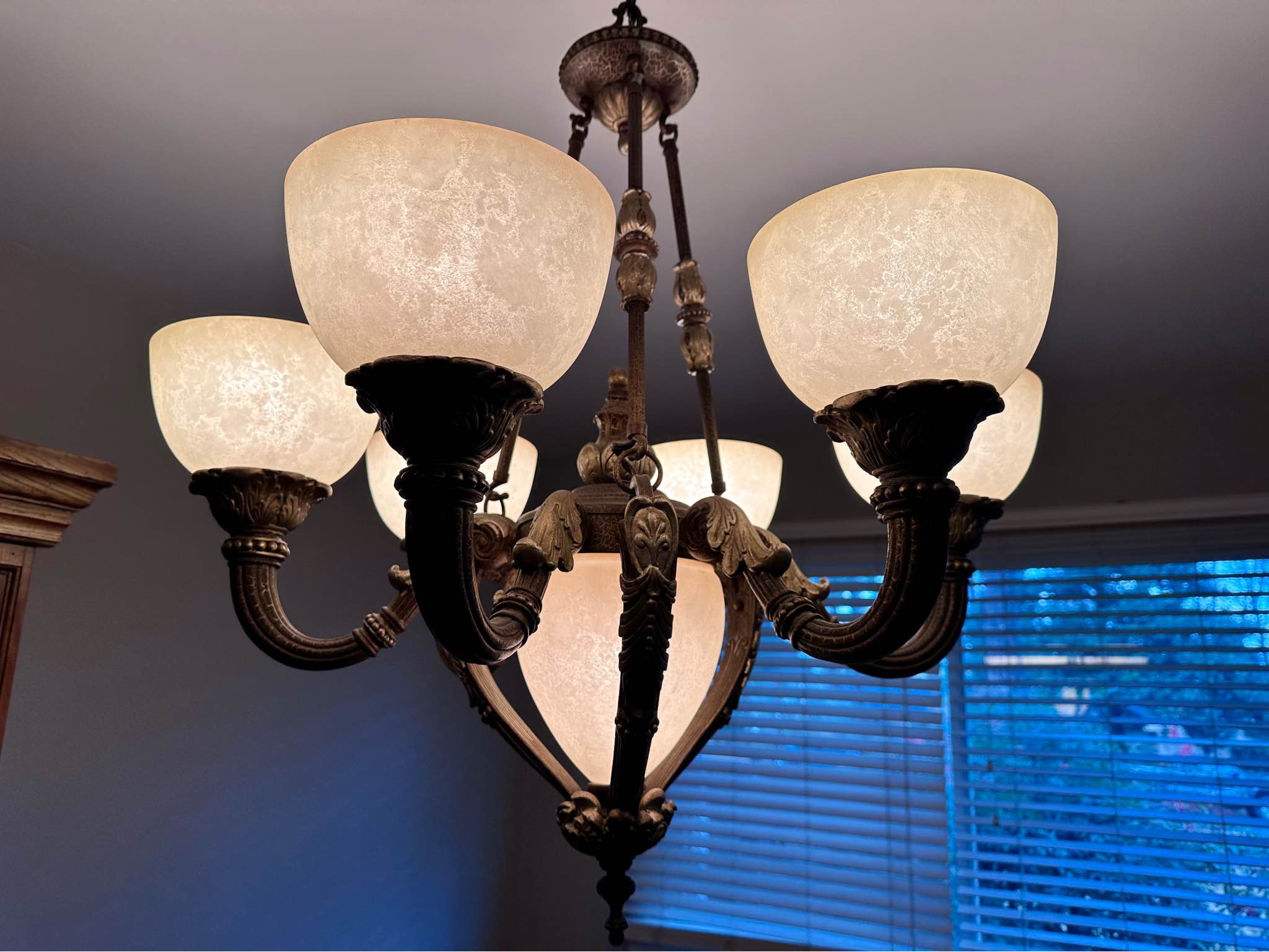 Elegant Matching Light Fixture Set – Chandelier + Flush Mount ...