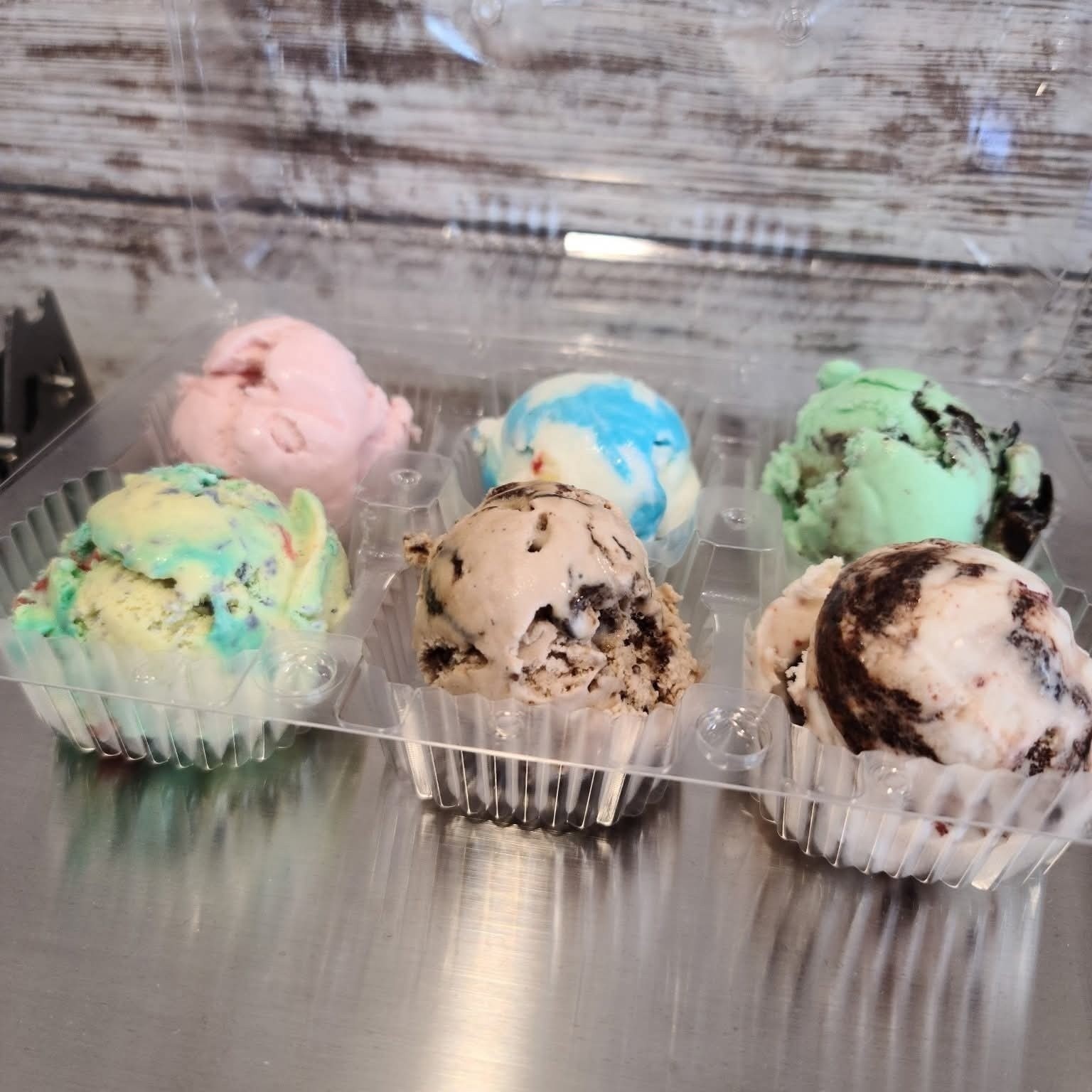 Free ice cream at Super Scoops for Charlotte, Brian, Jeff, and