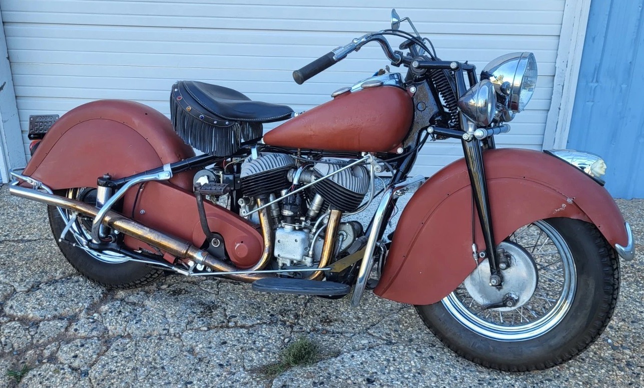 The girder forks on this 1946 Indian Chief appear possibly