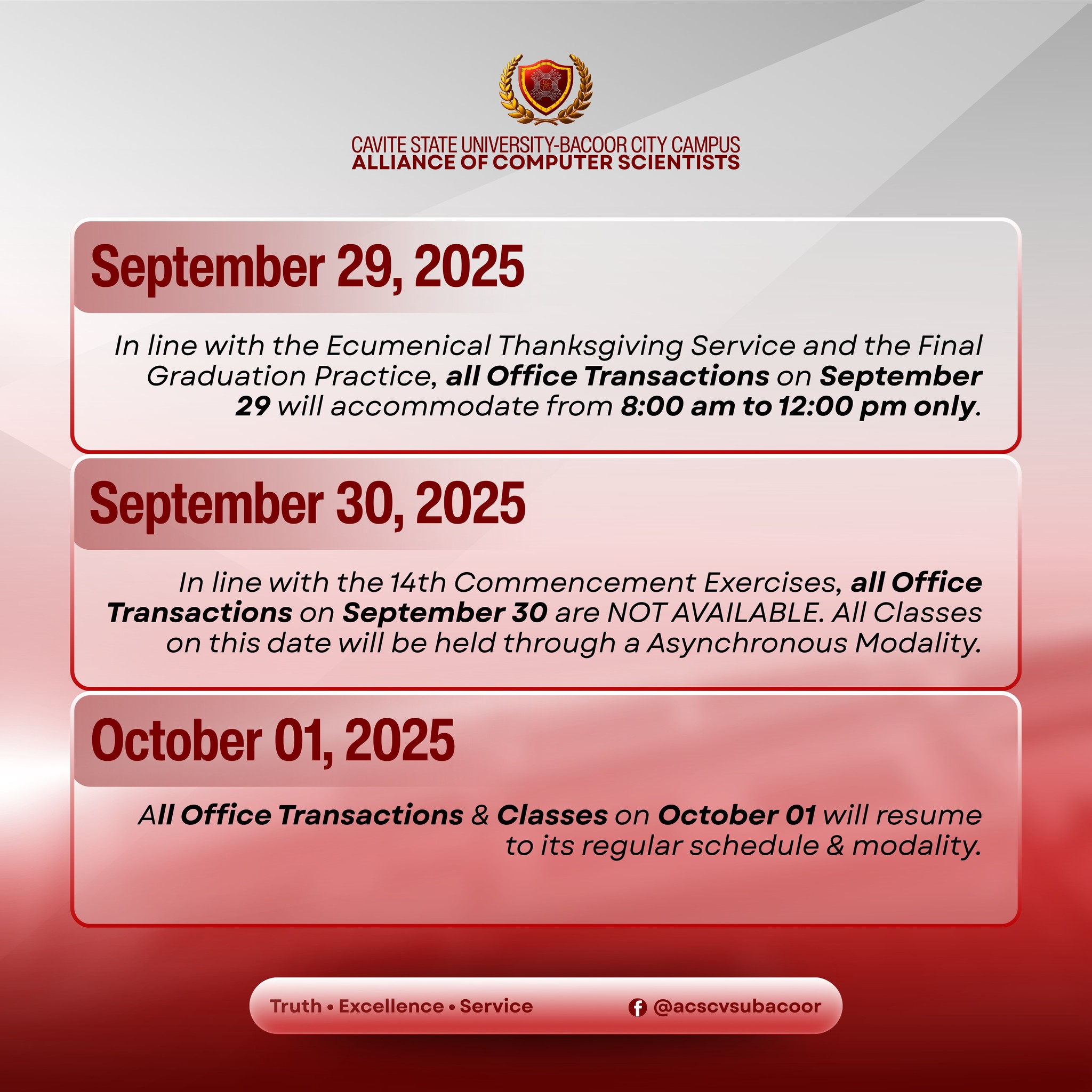 CvSU Bacoor... - CvSU Bacoor - Alliance of Computer Scientist