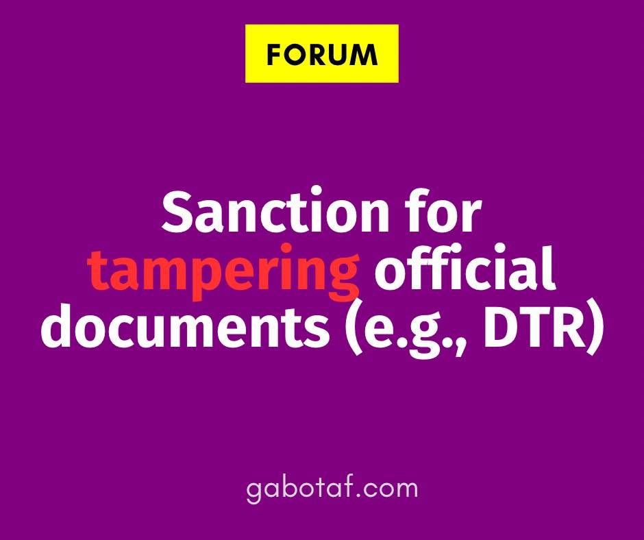 #TamperingOfficialDocument: Santion for tampering of official documents ...