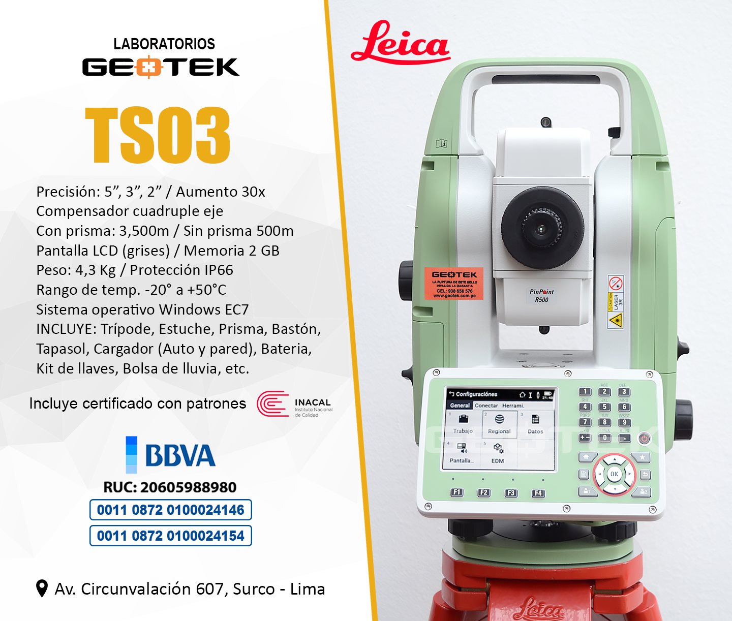 Laboratorios Geotek | Santiago de Surco
