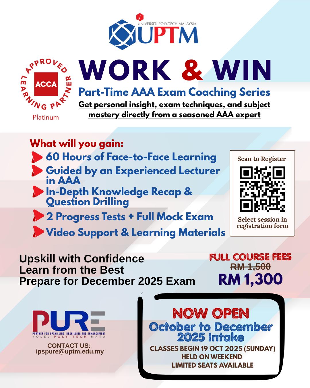 📣 Work & Win with... - Universiti Poly-Tech Malaysia - UPTM | Facebook
