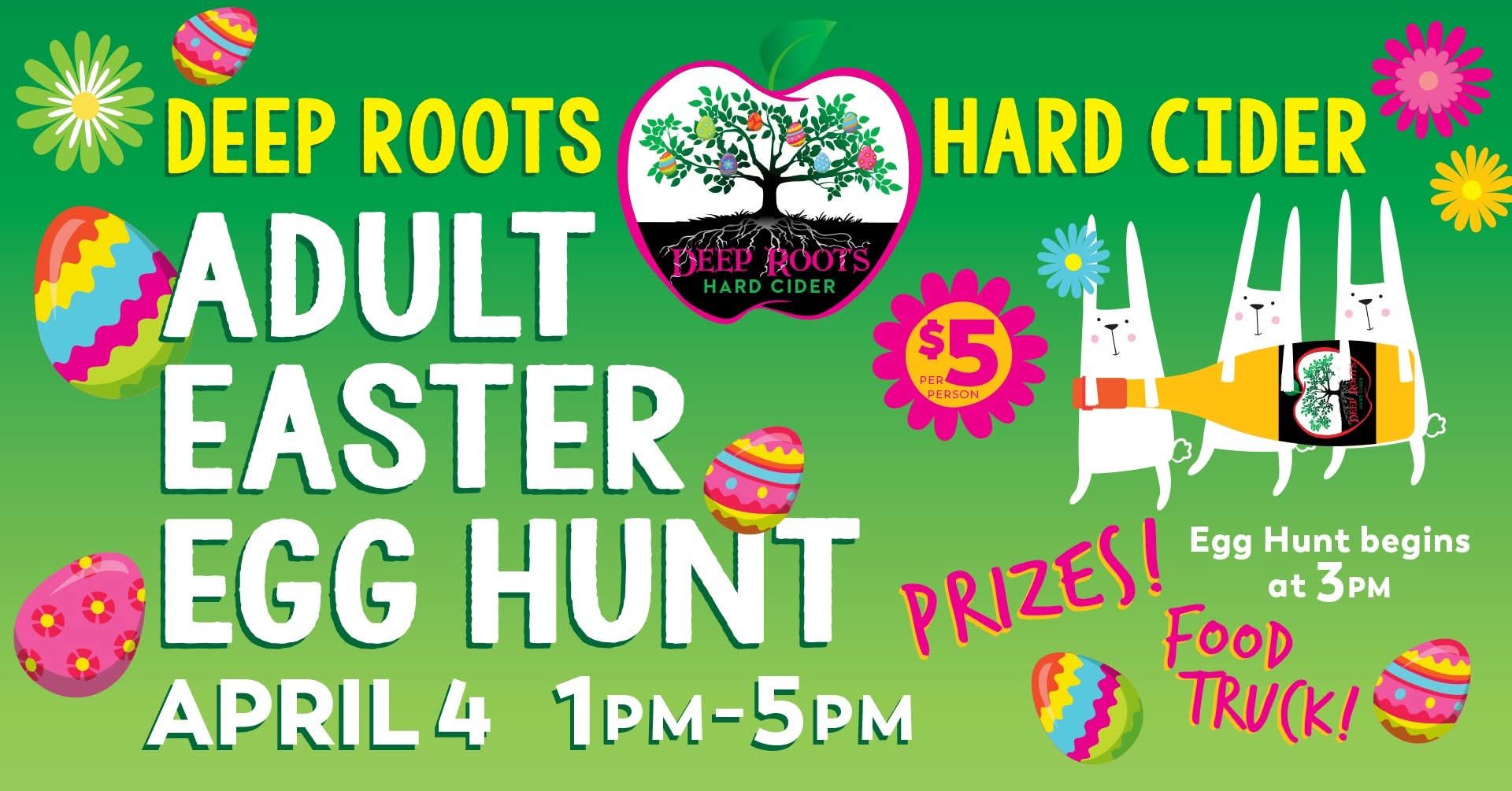 Adult Easter Egg Hunt at Deep Roots Hard Cider