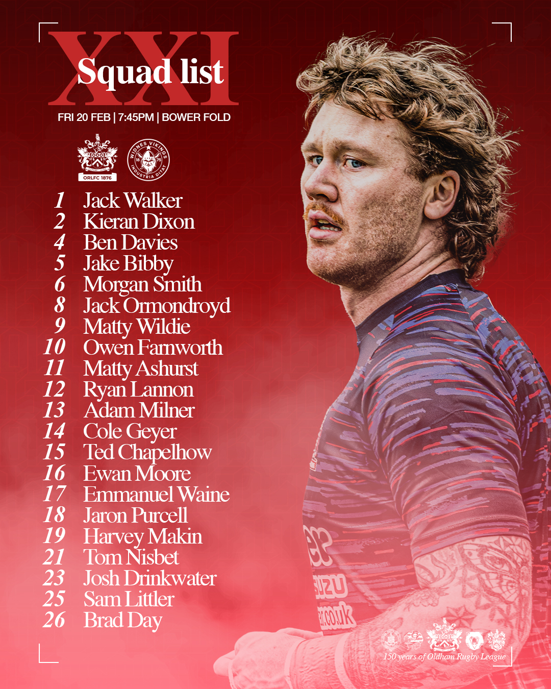 Oldham RLFC - Our squad, for Friday’s clash against... | Facebook