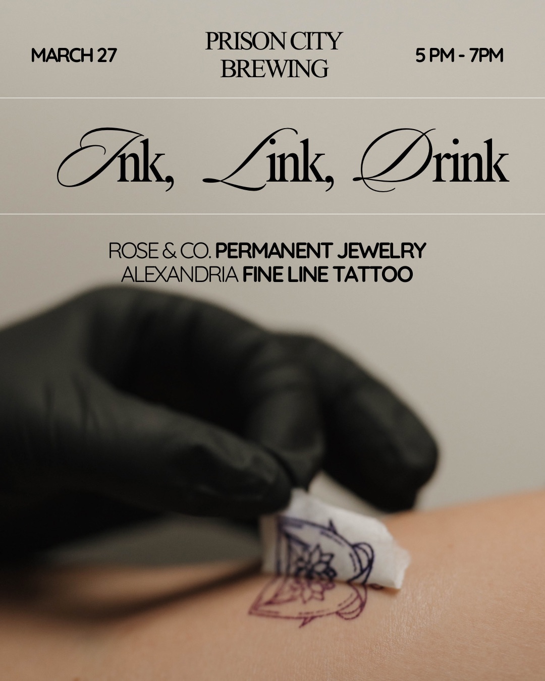 Link, Ink, Drink @ Prison City Brewery- Auburn
