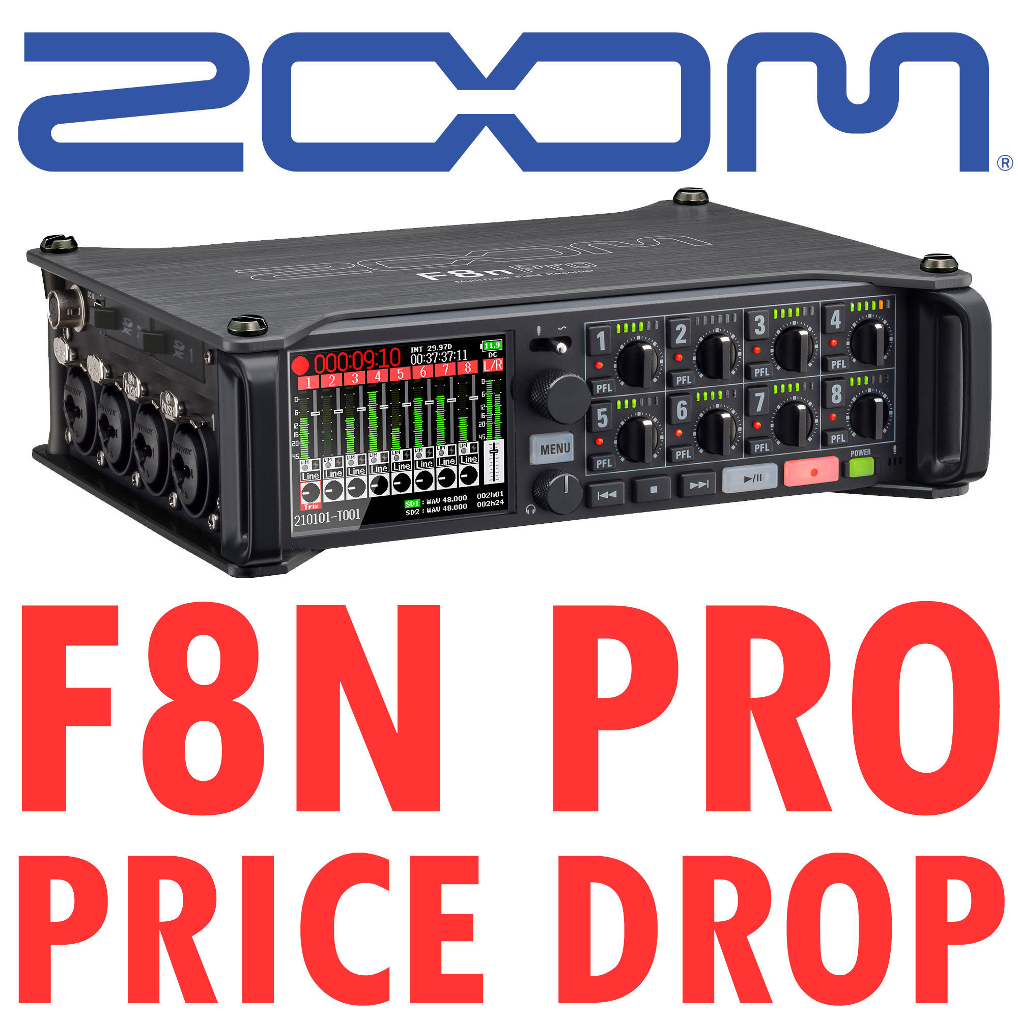 Gotham - The Zoom F8N Pro Field Recorder is now priced at $699.99 