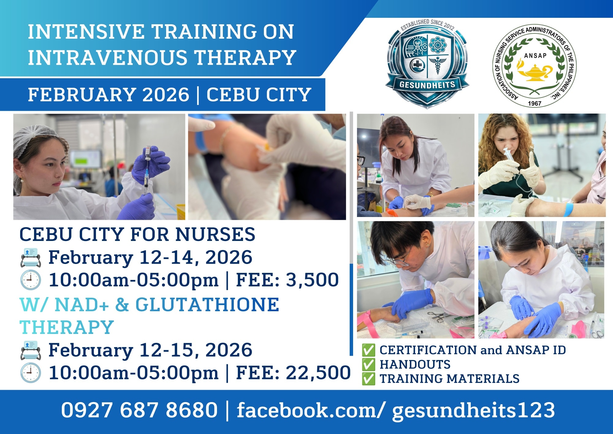 INTENSIVE INTRAVENOUS THERAPY Training for Nurses and Allied in CEBU ...
