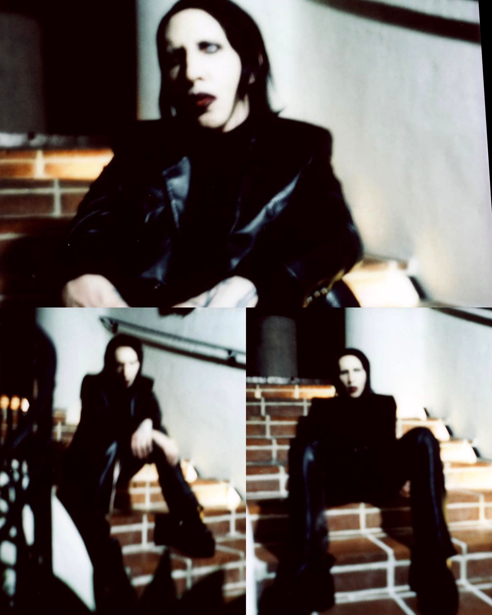 Will Marilyn Manson pose with middle finger in a photo?