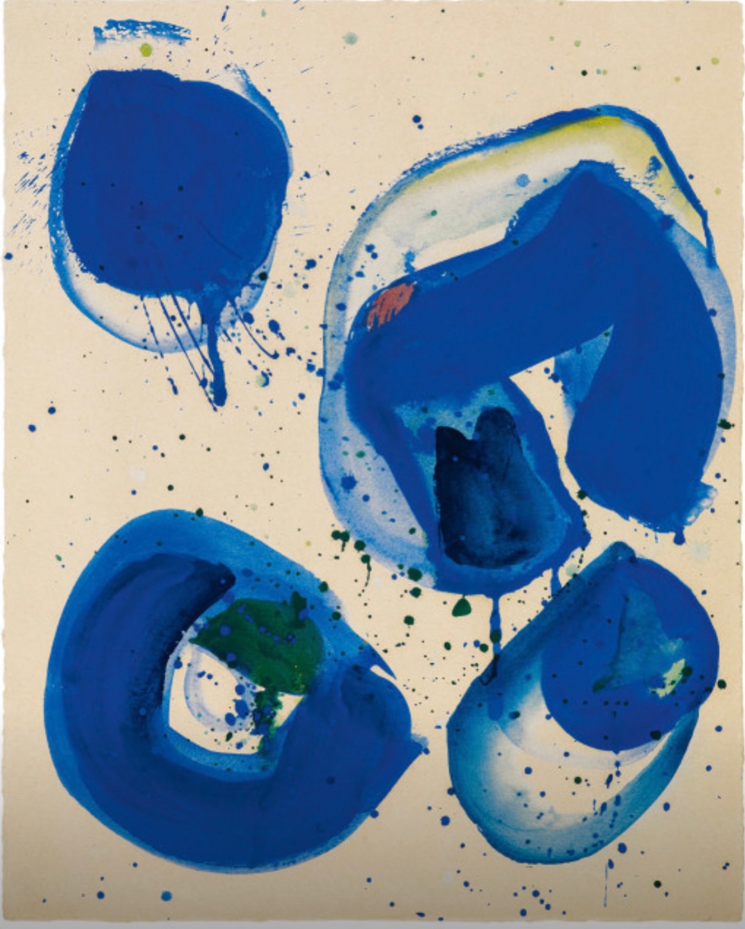 Sam Francis (1923 - 1994) Blue Balls 1961 Aquarell und Deckfarben