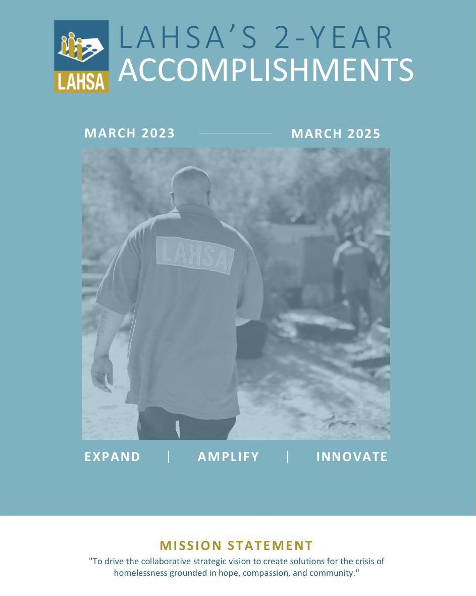 Los - Under Dr. Va Lecia Adams Kellum, LAHSA is driven by a strategic ...