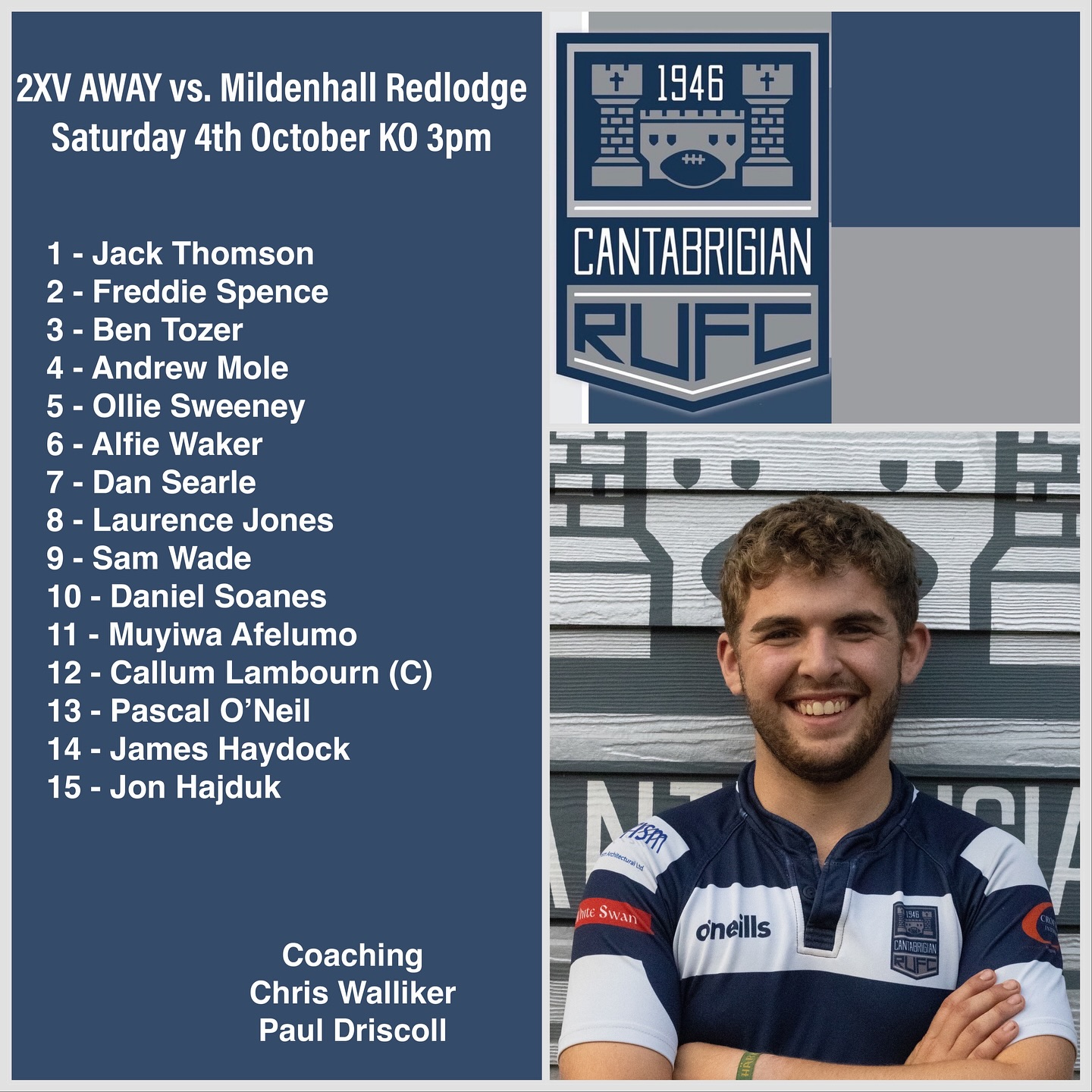 💥 SQUAD ANNOUNCEMENT 💥 We are... - Cantabs Rugby Club | Facebook