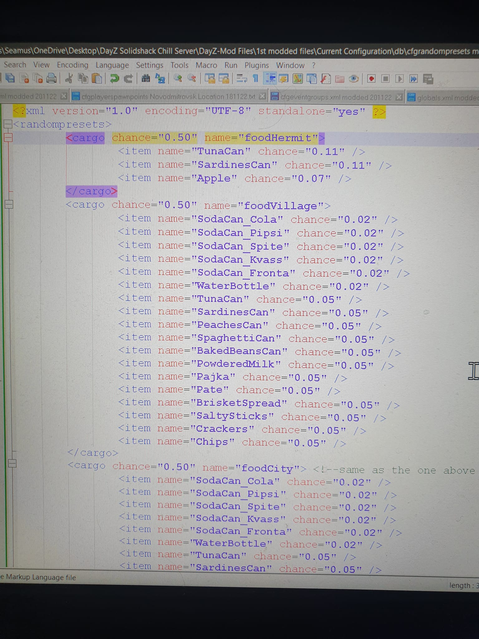 I've gone through my random presets file, and as you can see I've
