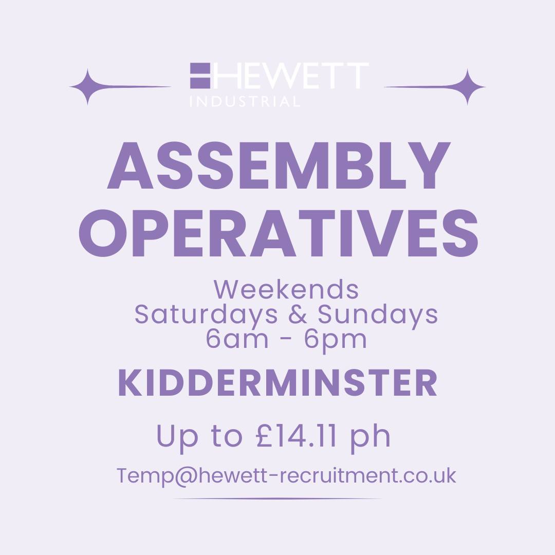 Hewett - Our client IGS are looking for Assembly Operatives based in ...