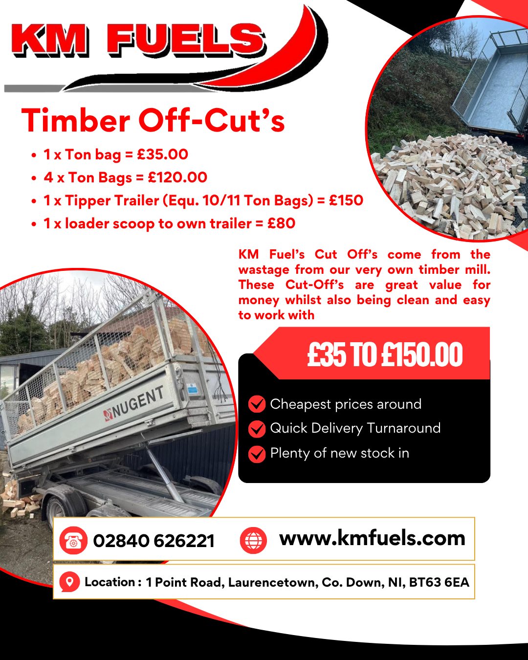 KM - 🔥 TIMBER OFF-CUTS AVAILABLE NOW! 🔥 STOCK UP FOR THE COLDER NIGHTS ...