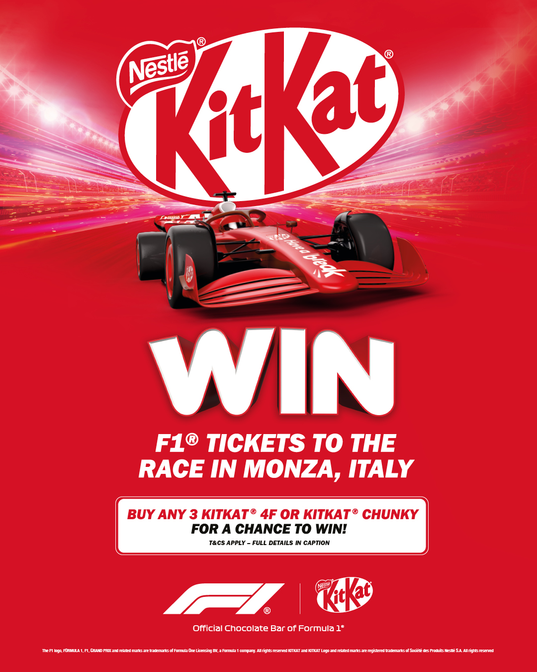 KitKat - Want to be in the chance to win F1 tickets to the F1 Race in ...