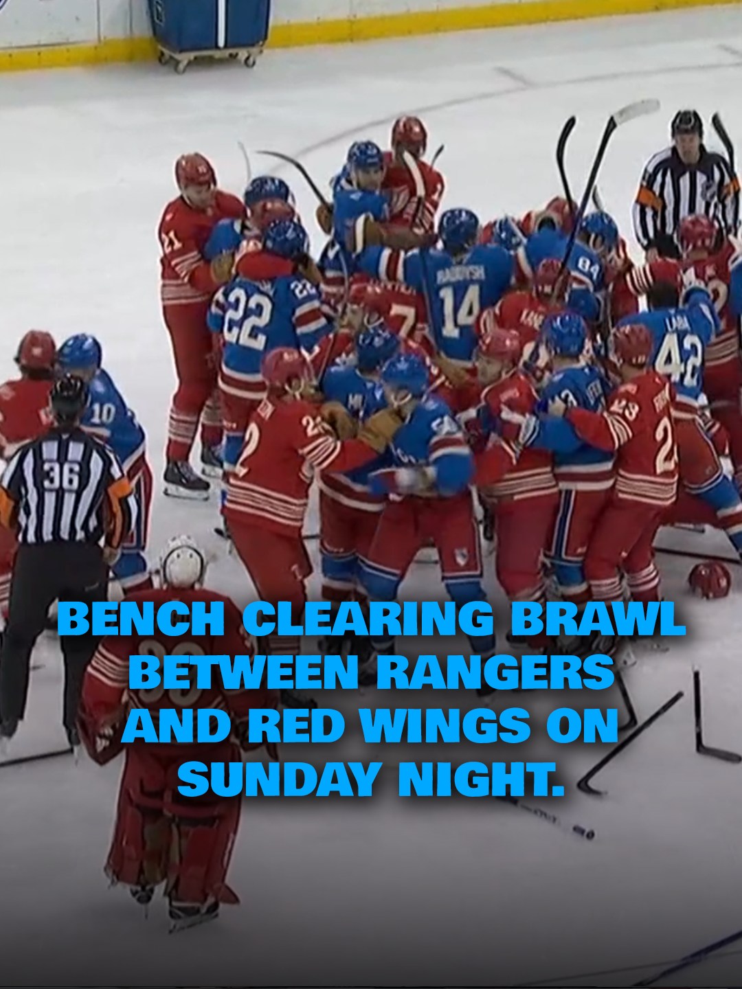 Rangers - Benches clear on both sides after the final buzzer. Video ...