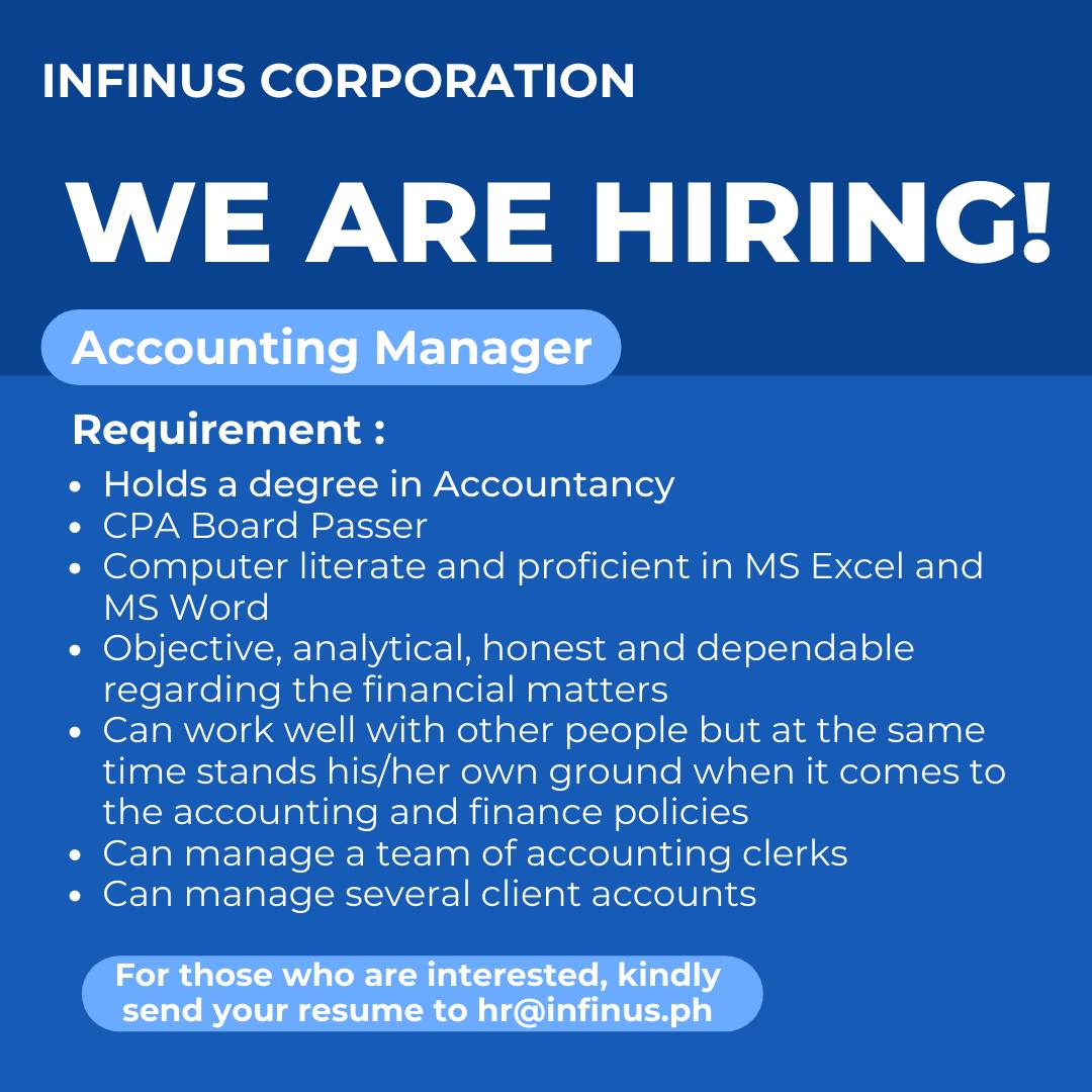 Infinus Corporation HR Job Hiring