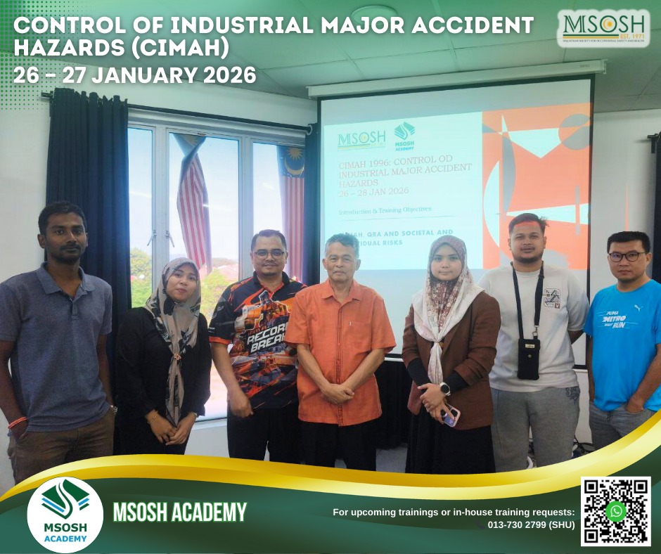 MSOSH Academy - 🚨 Control of Industrial Major Accident... | Facebook