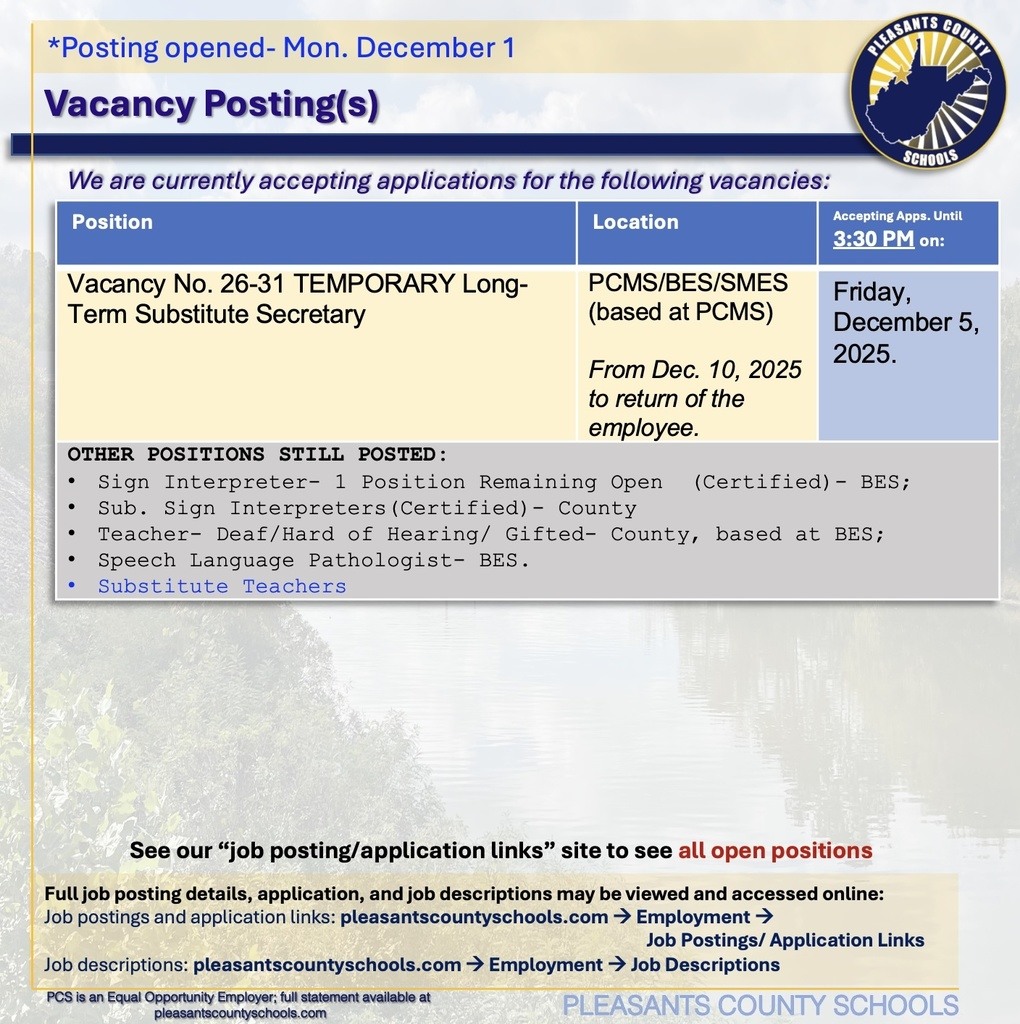 Belmont - Please see the image for current job vacancies. Postings and ...
