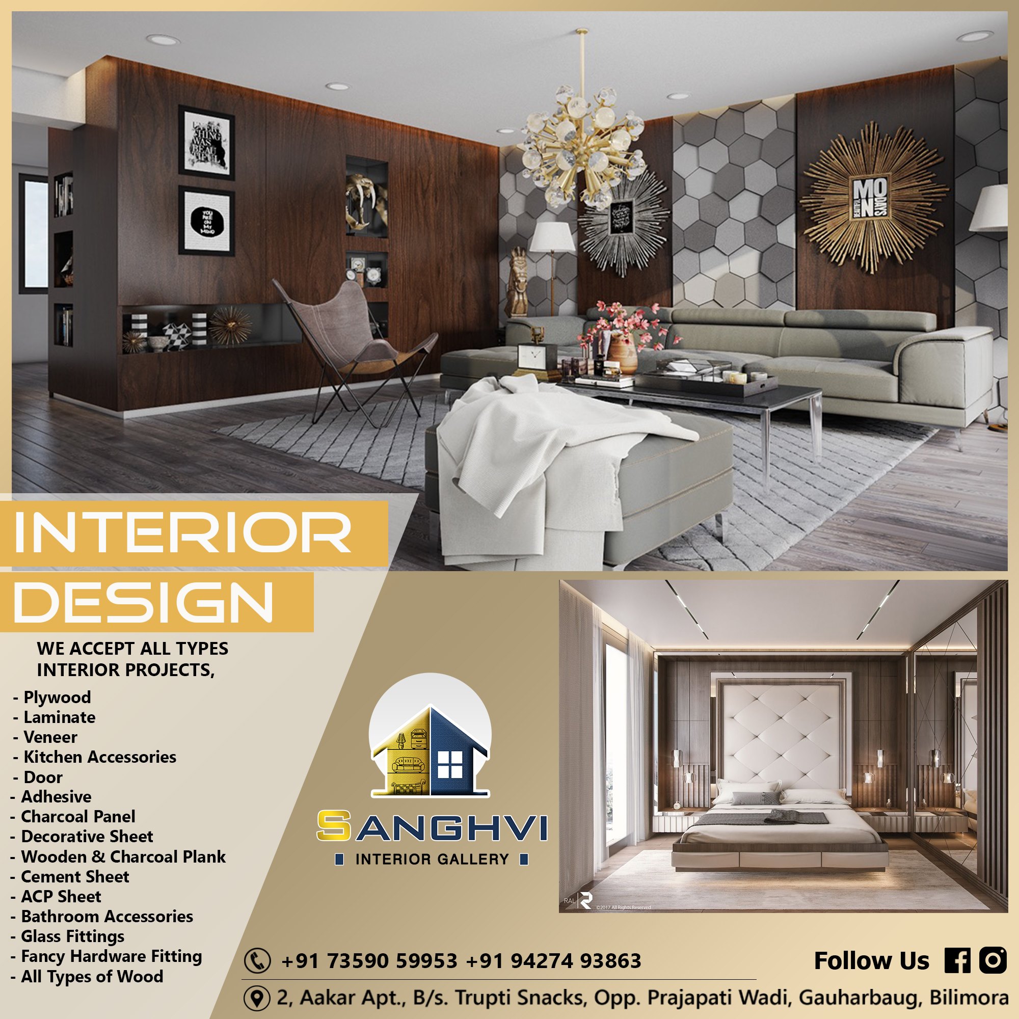 We accept all type of Interior... - Sanghvi Interior Gallery
