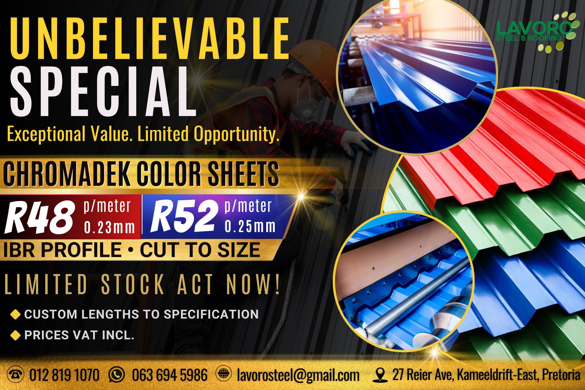🌧️ Rain-Ready Deals Are Here! 🌧️... - Lavoro Steel & Roofing | Facebook