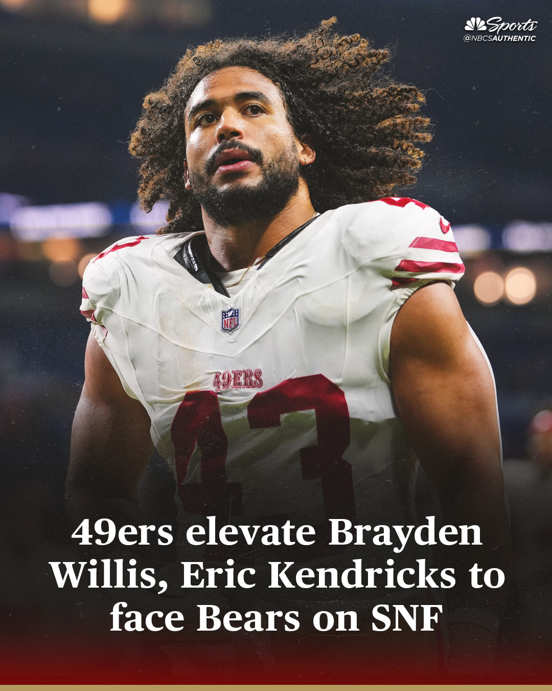 NBC - The roster is set for SNF. 💪 Link in comments. | Facebook