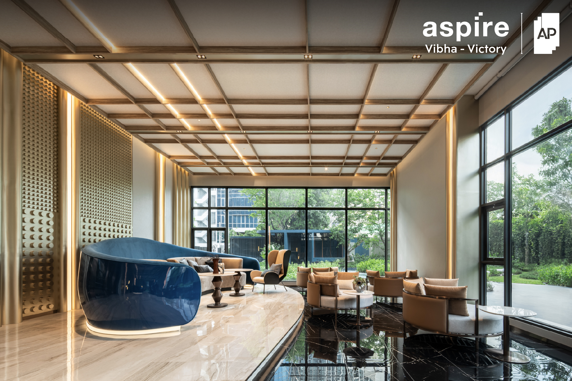 AP - ห้อง co-working วิวสวน ให้นั่งพักผ่อนหย่อนใจ . #ASPIRE วิภา ...