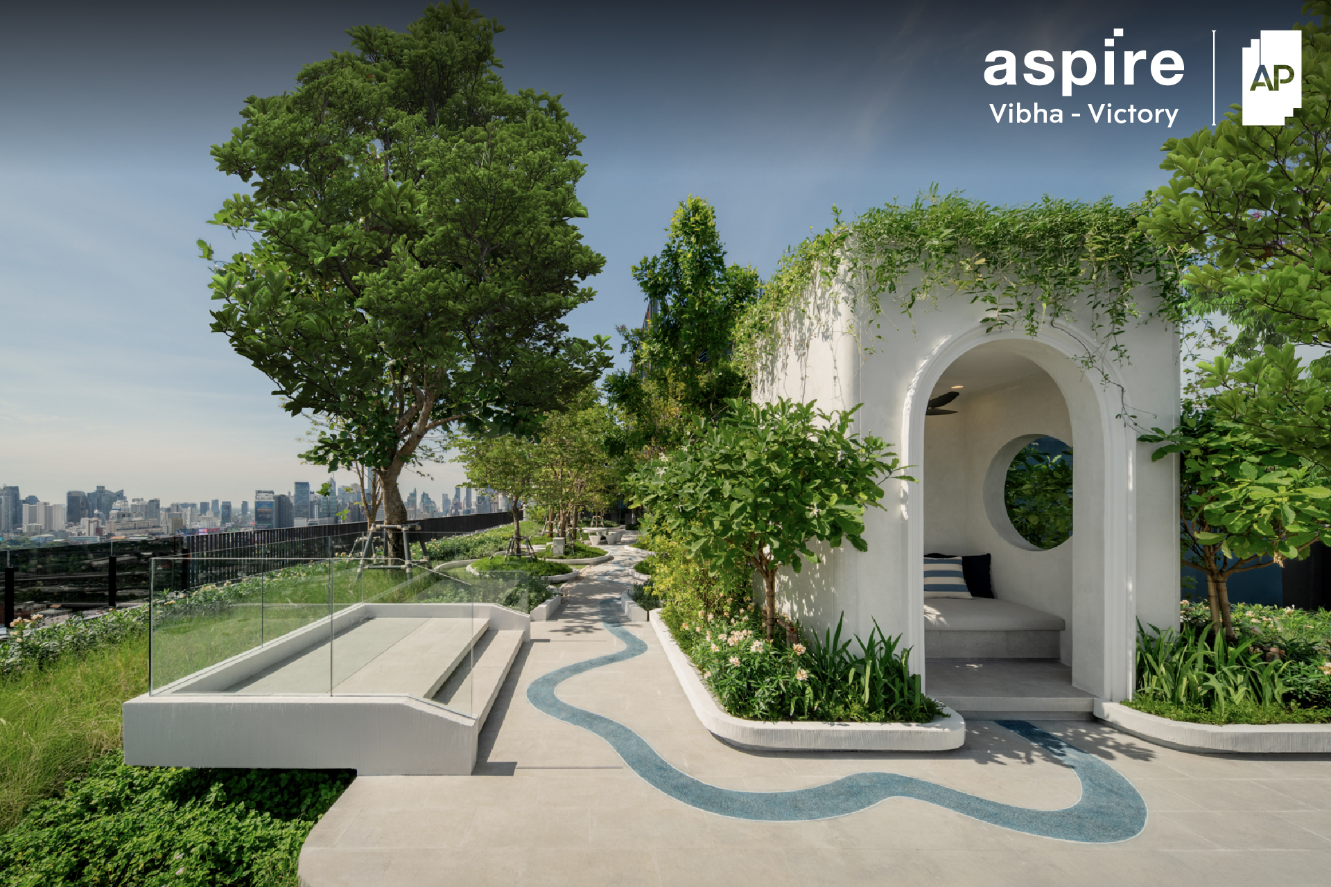 AP - อยู่ ‘ASPIRE วิภา - วิคตอรี่’ มีสวนดาดฟ้าสุดร่มรื่น เต็มไปด้วย ...