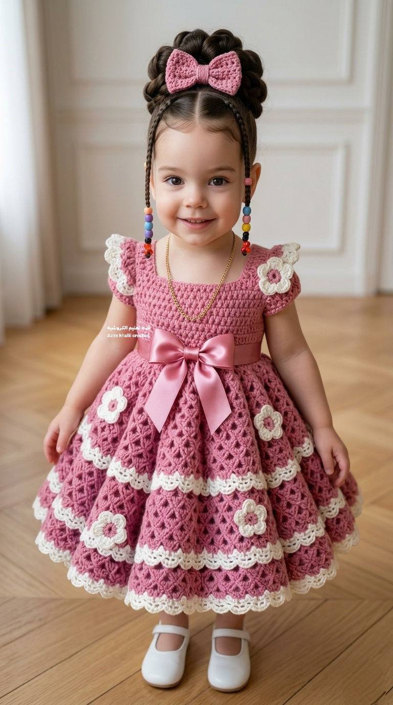 crochet dress for girls dresses 👗 Color:Dark_Navy AddTopFormal 1st birthday Minnie Mouse Red Kit includes Caron Simply