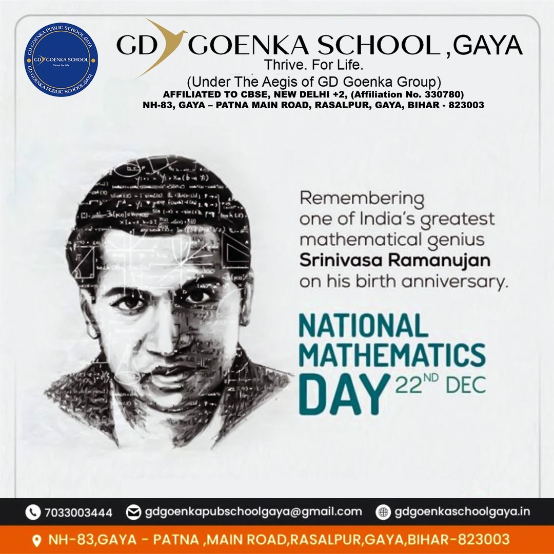 G D - Celebrating the Legacy of Srinivasa Ramanujan | National ...