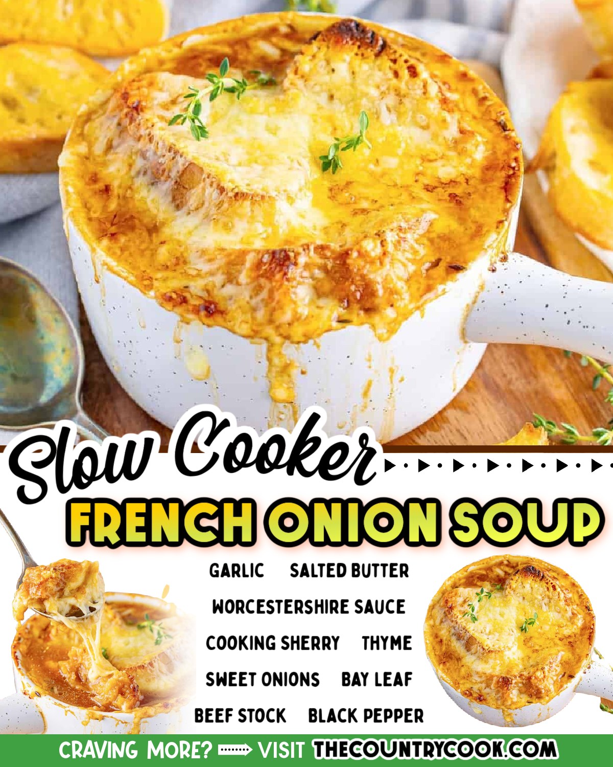 This Slow Cooker French Onion Soup is... - The Country Cook | Facebook
