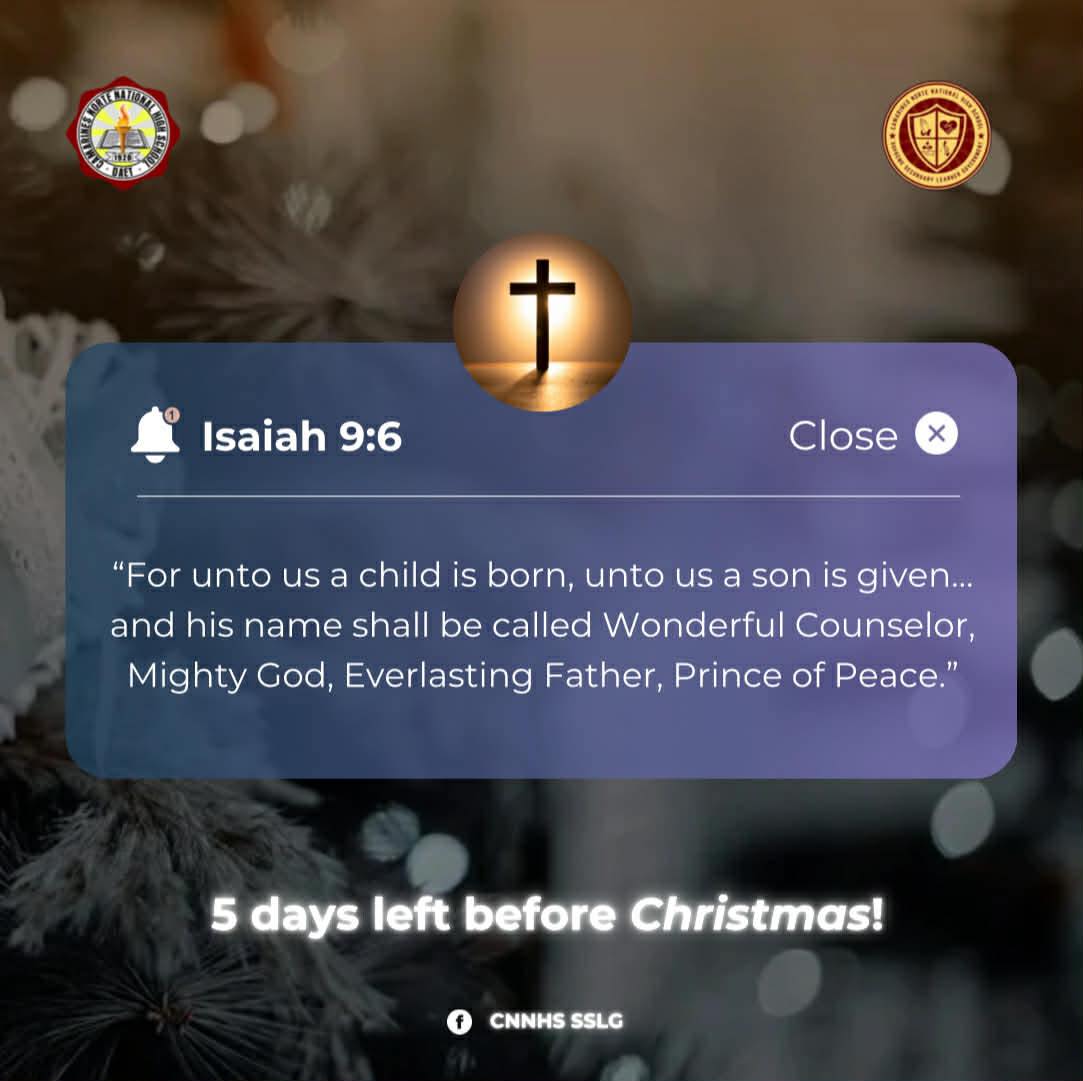 CNNHS - ‘For unto us a child is born, unto us a son is given... and his ...