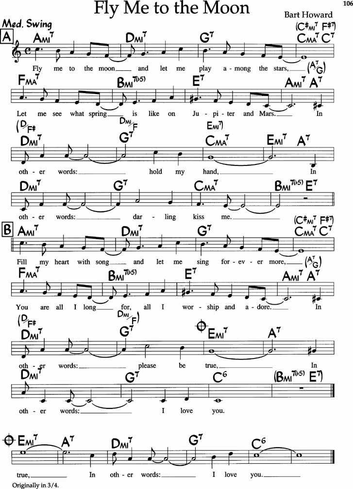 Fly me to the moon” sheet music 🎼 #flymetothemoon #musician