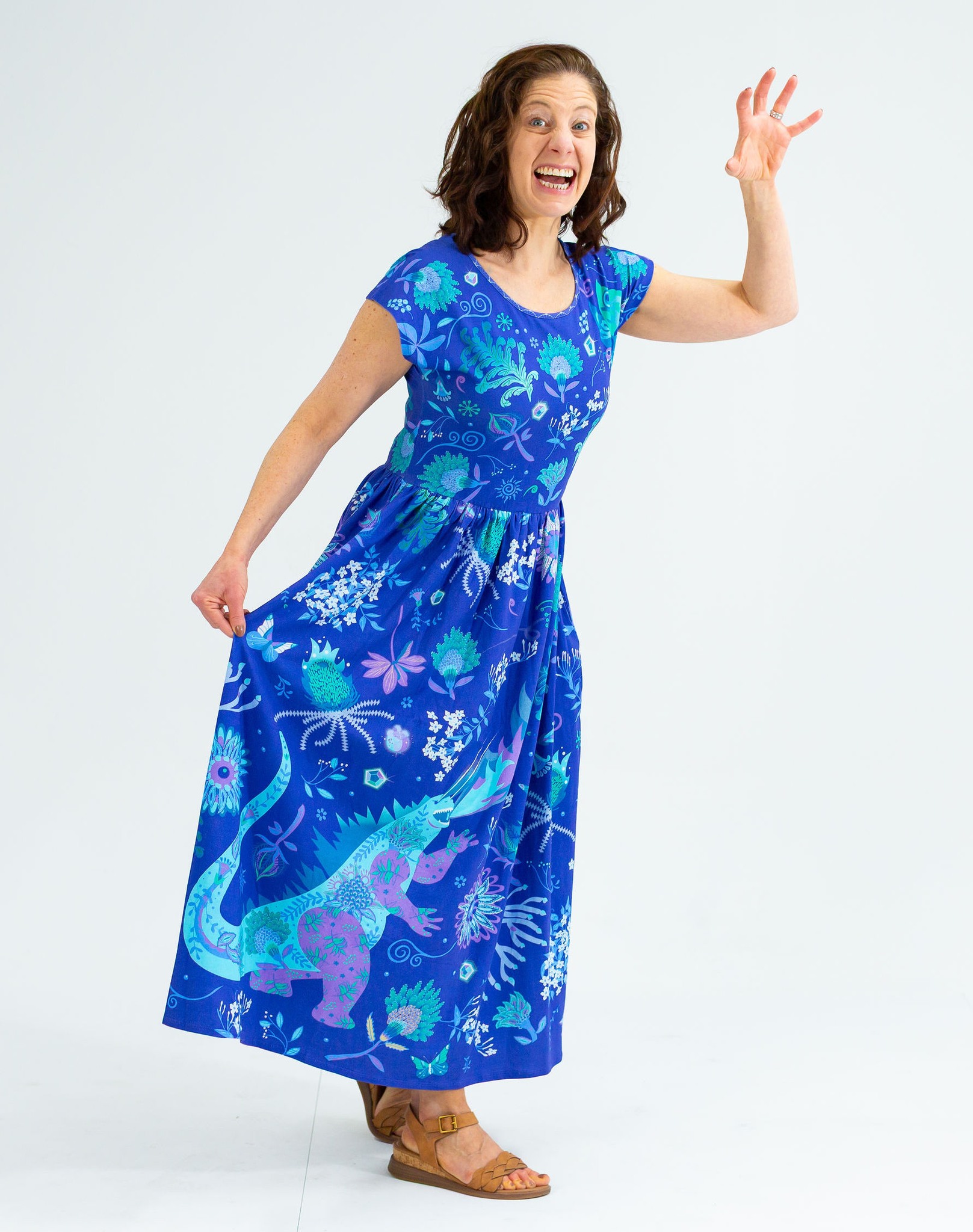 open lace back dress Solar System Busy Dress