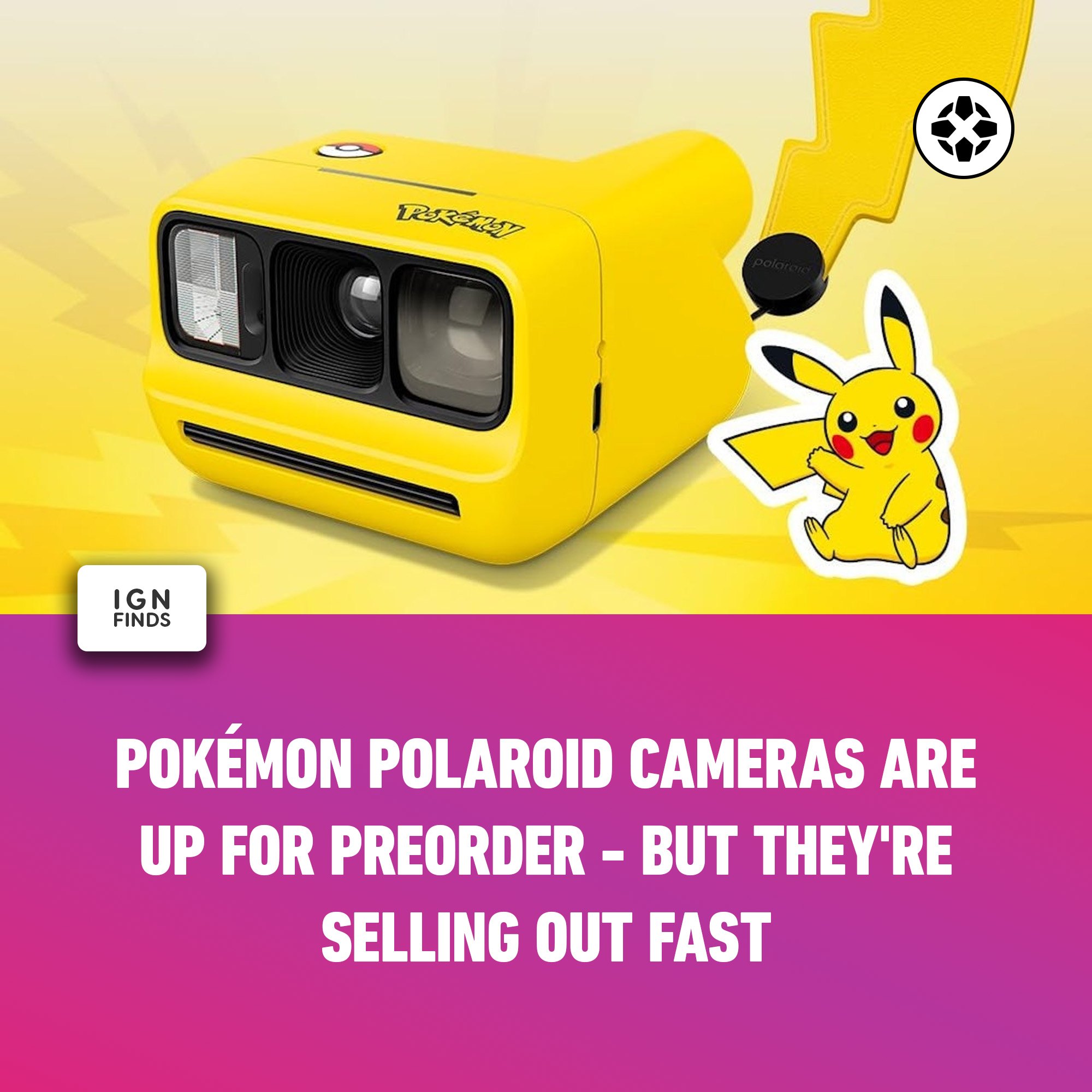 Three new special edition Pokémon themed Polaroid instant cameras