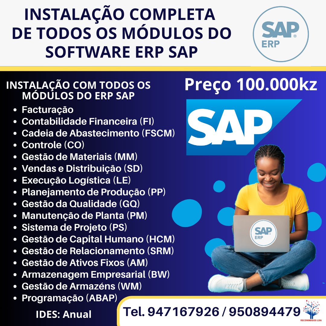 Centro - INSTALAÇÃO COMPLETA DE TODOS OS MÓDULOS DO SOFTWARE ERP SAP ...