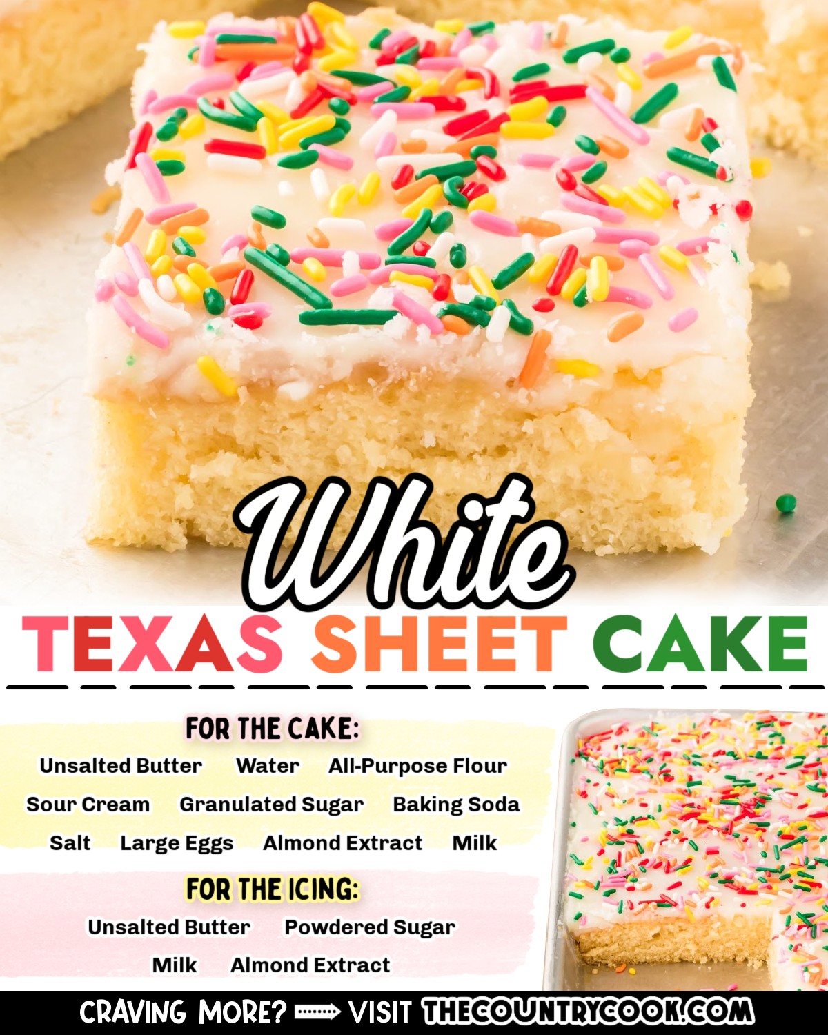 A simple homemade White Texas Sheet... - The Country Cook | Facebook