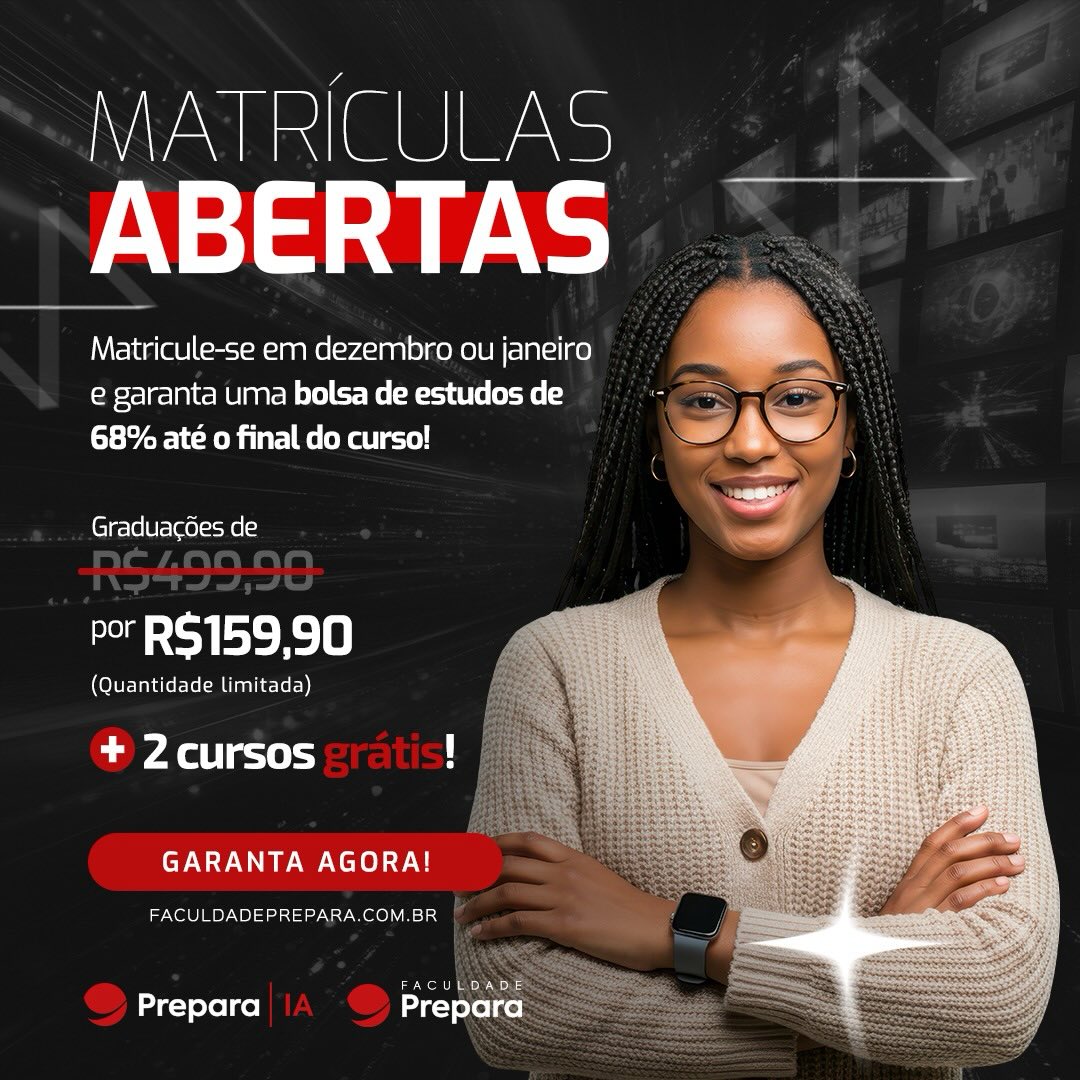 Prepara Cursos - 🎓🔥 *MATRÍCULAS FACULDADE PREPARA 2026!*🔥🎓... | Facebook