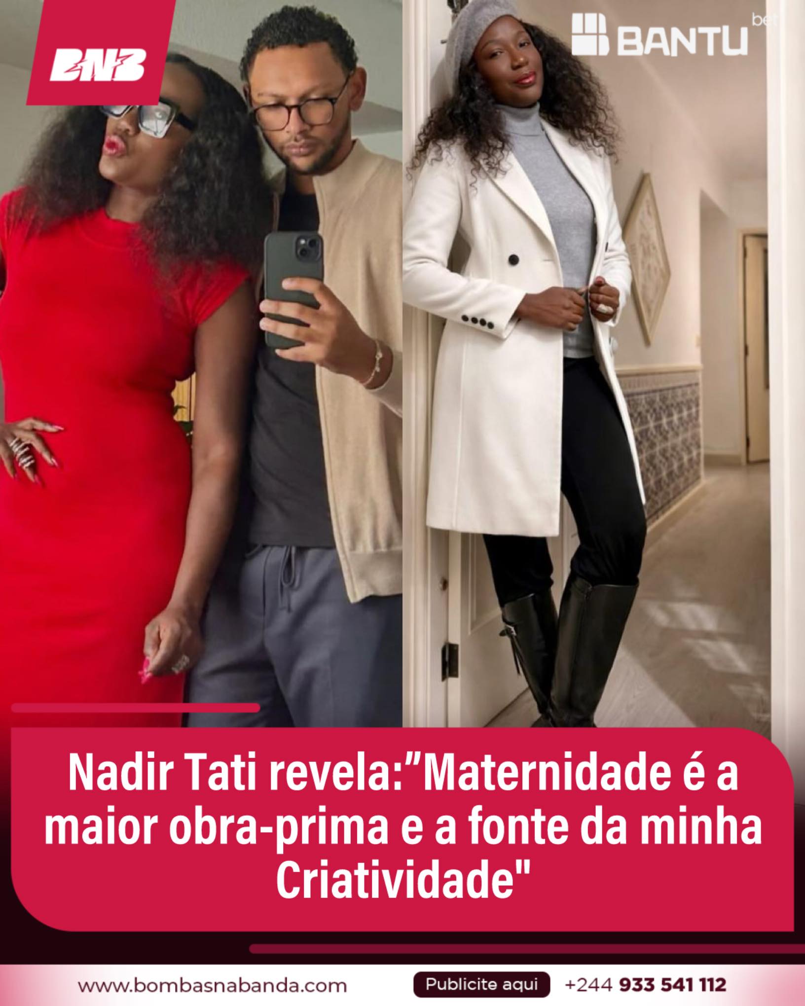 Bombas NaBanda - Nadir Tati revela:”Maternidade é a maior... | Facebook