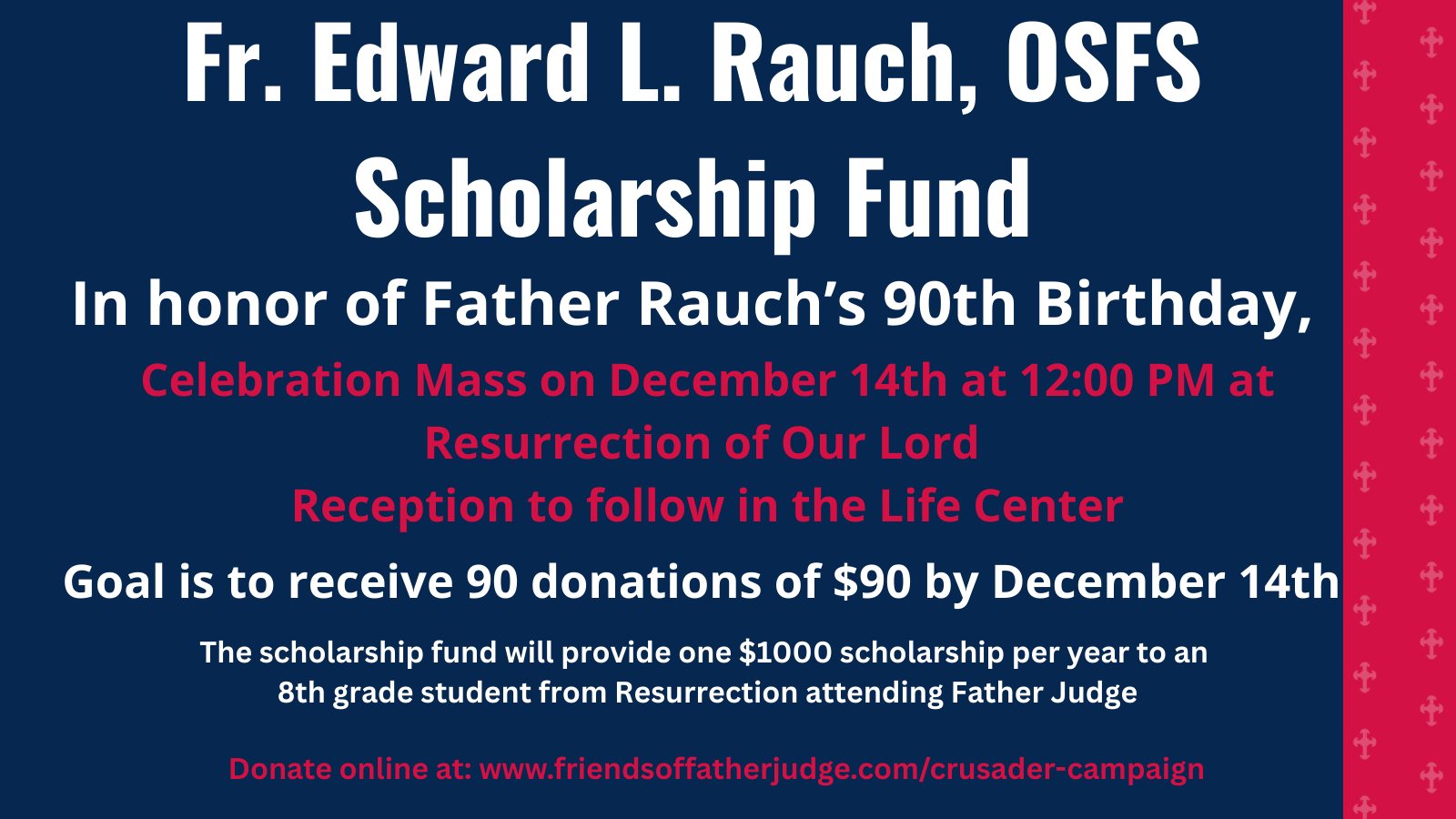 Celebrate Fr. Edward Rauch's,... - Father Judge High School | Facebook