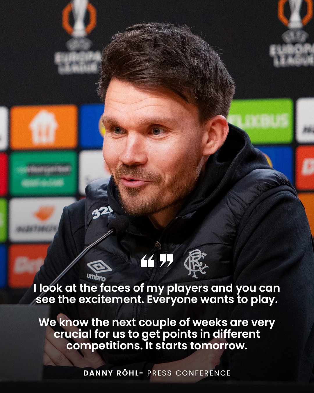 Rangers - 🗣️ Danny Röhl says his Rangers side are excited to test ...