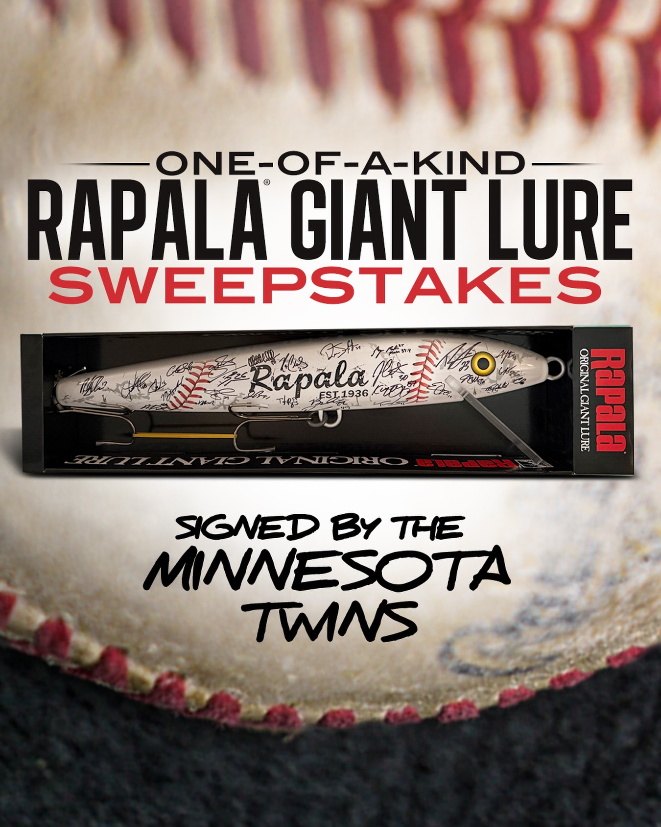 🚨One of a kind Rapala Giant Lure Sweepstakes!🚨⚾️ Win a Giant